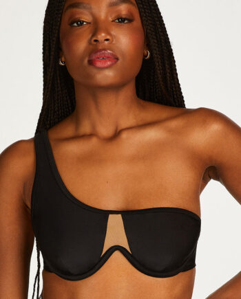 Sort Hunkemller Belize Mesh Bikini Top Størrelse: 70c Dame - Hunkemöller Bikini  - 8720676301981
