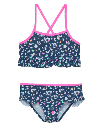 Pink Color Kids Pige Bikini Sugar 128 - Color Kids Bikini  - 5714625974879