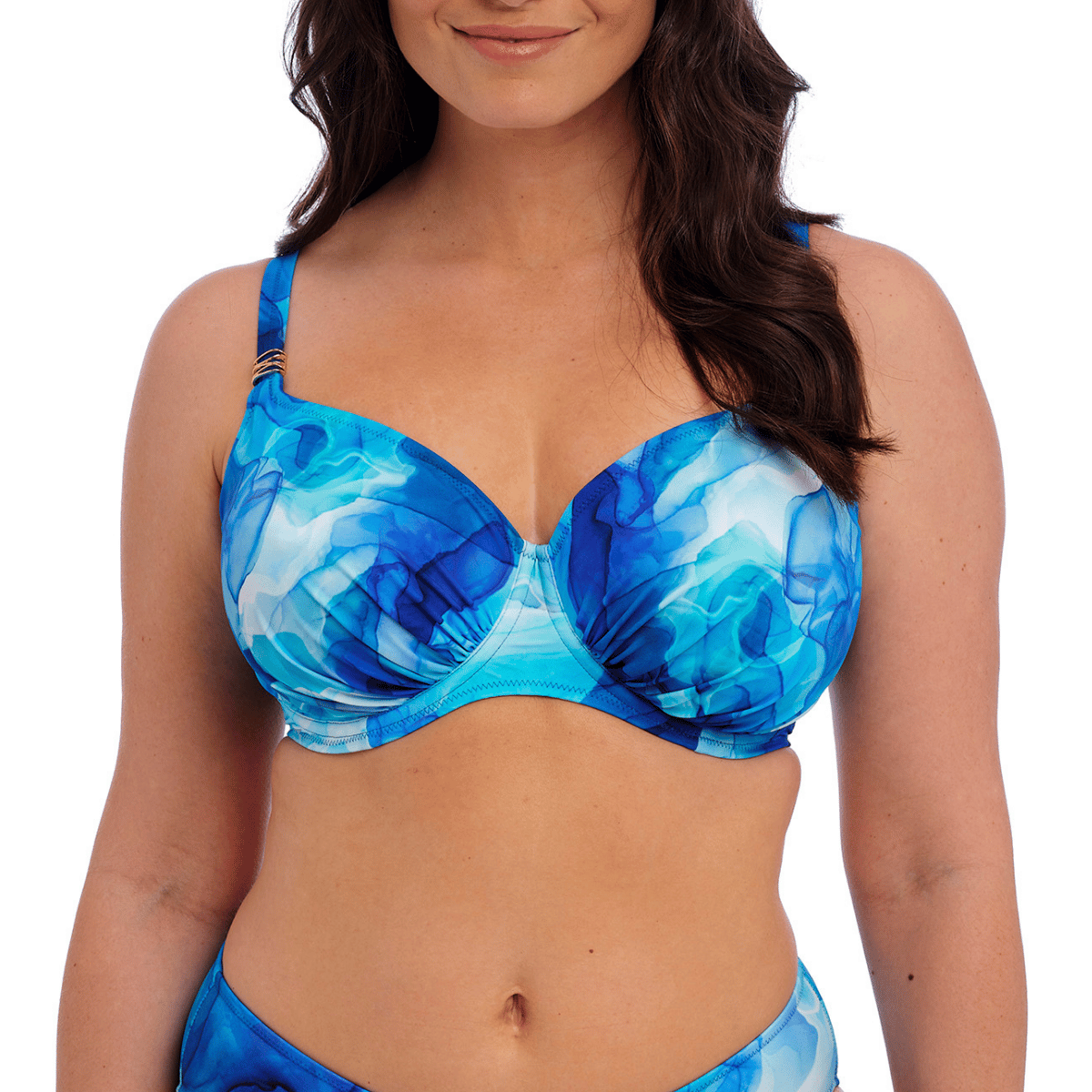 Blå Fantasie Saunton Sands Bikini Top Med Bøjle Størrelse: 75d Dame - Fantasie Bikini - 193773444130