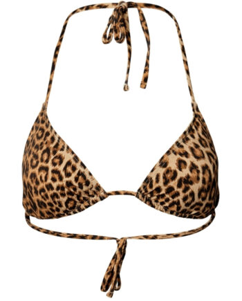 Sort Pcbaomi Bikini Triangle Bra Sww Noos Black Leo - Pieces Bikini  - 5715370972394