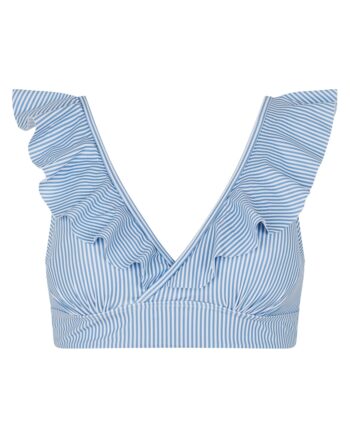 Blå Stipes Unica Copenhagen Bikini Overdel Top Marianna Blue Stripes - Bikini  - 5738539075910